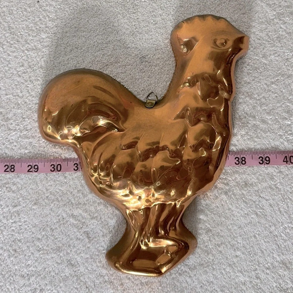 Vintage Copper Jelly Mold Food  Mold Rooster Design Wall Decor - Picture 10 of 11